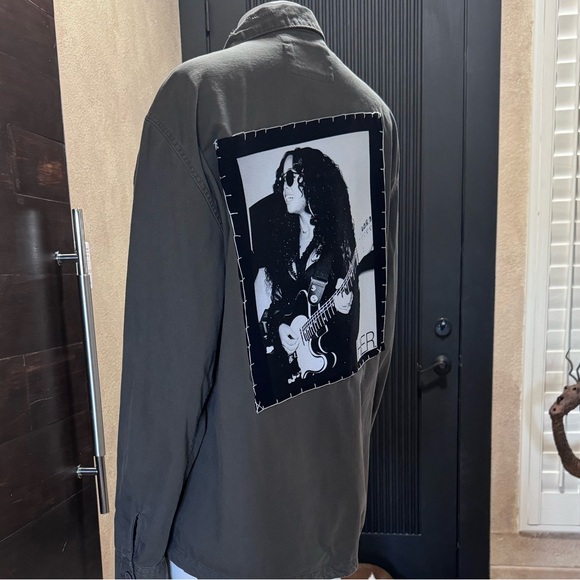 H.E.R. Utility Jacket Army Green Distressed Oversized The Normal Brand Jacket - Picture 5 of 8